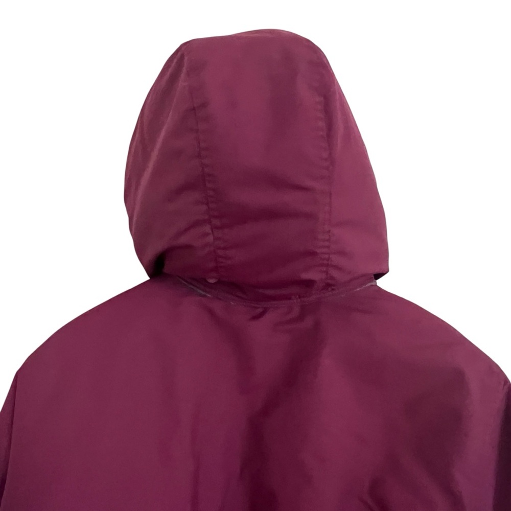 Lands End Jacket Size Small Pink Winter Polartec Hooded Mid Length Pockets - Picture 9 of 13